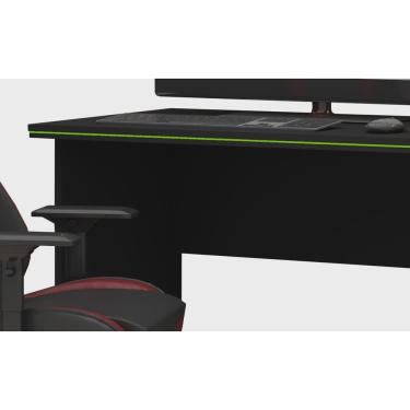 Imagem de Mesa para Computador Gamer Preto com Verde - Gelius Móveis