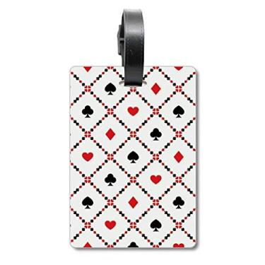 Imagem de Cartas de jogar, utensílios, saco de mala, etiqueta para bagagem, cartão pendurado, etiqueta