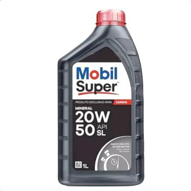 Imagem de Óleo Lubrificante de Motor Mobil Super 20w50 API SL Mineral Para Carro 1 Litro