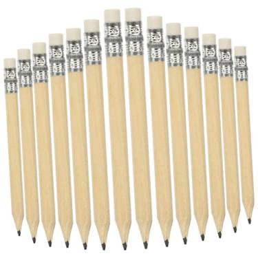 Imagem de NUOBESTY 70 Peças Mini lápis curto lápis para desenho lápis desenho lápis curtos para crianças lápis comprimento borrachas para crianças lapis log curto lápis madeira golfe