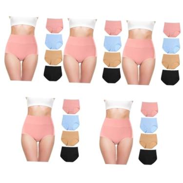 Imagem de VALICLUD 20 Unidades Conjunto de 4 peças de roupa interior tamanho XXL (+azul+pele+rosa) langeries femininas calcinha algodão feminina calcinha feminina calcinhas femininas