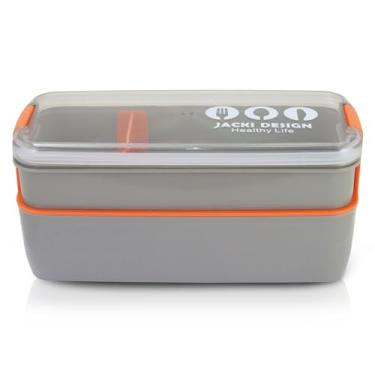 Imagem de Pote Marmita de 2 Andares 750ml (CINZA)