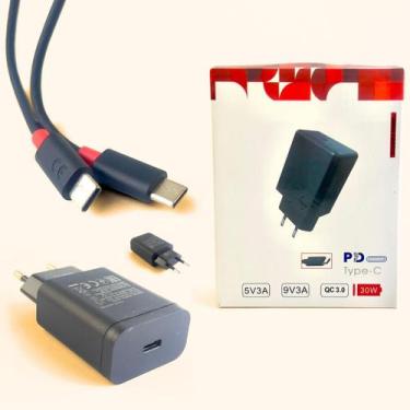 Imagem de Carregador USB C Tipo C 30W Rápido Potente p/ Smartphones - Pecks