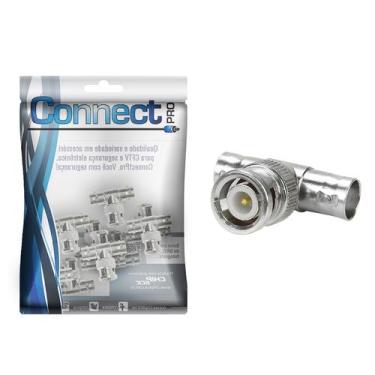 Imagem de 10x Divisor Adaptador Bnc Tipo T 1 Macho X 2 Fêmea - Cftv - CONNECT PR