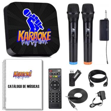 Imagem de Karaoke Party Box Profissional +2 Microfones Sem Fio +de 2000 Músicas +Catalogo Encadernado (Com Pontuação) (Não Precisa de Internet) ORIGINAL