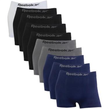 Imagem de Kit 10 Cuecas Boxer Masculina Reebok Classic Original Lisa, 1branco, 4