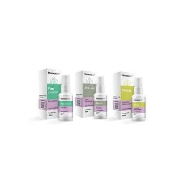 Imagem de Kit Pró Rim + Pan Control + Strong Cães Gatos Homeopet 30ml - Real H