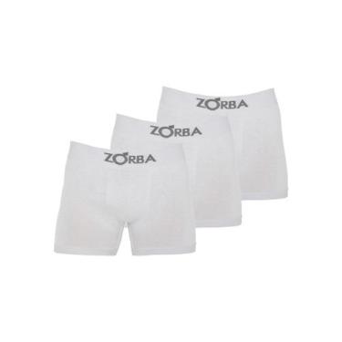 Imagem de Kit com 3 Cuecas Boxer Zorba 781, Branco, GG