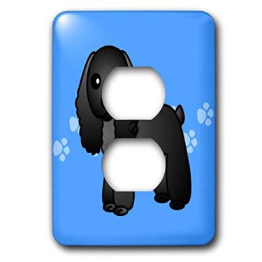 Imagem de 3dRose Capa de saída com estampa de pata lsp_15343_6 Cute Black Cocker Spaniel