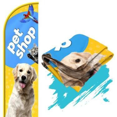 Imagem de Bandeira Para Wind Banner Dupla Face (só tecido) Pet Shop - Fadrix