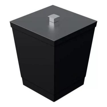 Imagem de Lixeira Cesto Banheiro Cozinha Lixo Stolf Luxo, PRETO