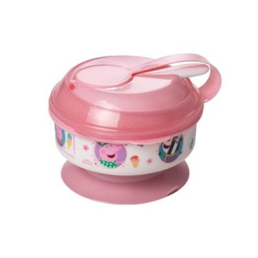 Imagem de Kit Pote Porta Papinha Amassador e Ventosa Peppa Pig 300ml - Plasútil