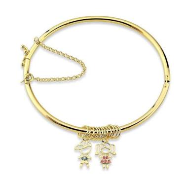 Imagem de Bracelete Menino Menina e Elos Folheado a Ouro 18k - Maise Joias, G