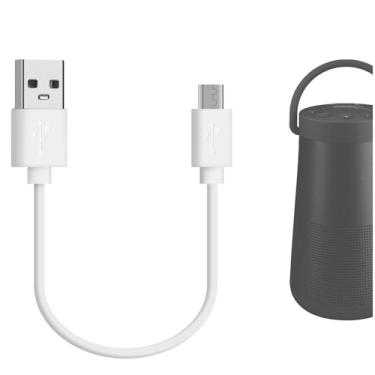 Imagem de Geekria Cabo carregador curto para alto-falantes micro-USB, compatível com Bose SoundLink Color II, SoundLink Micro, carregador Revolve+, cabo de carregamento de alimentação de substituição USB para micro-USB (30 cm)