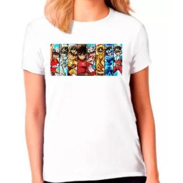 Imagem de Camiseta Cavaleiros do Zodíaco - Blusa ou Moletom Feminino - Loja Dink