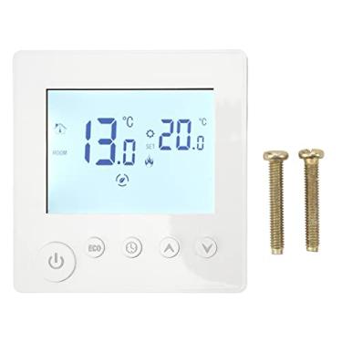Imagem de Termostato Digital Com Luz de Fundo, Programação DIY Controlador de Termostato de Aquecimento LCD, Interconexão Inteligente, Sensor de Temperatura, Adequado para Uso Doméstico