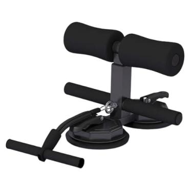 Imagem de Colaxi Sente -se a barra com 2 xícaras de sucção fortes slip portátil stand sit up piso holder AB Machine para fitness de ginástica interna, Preto