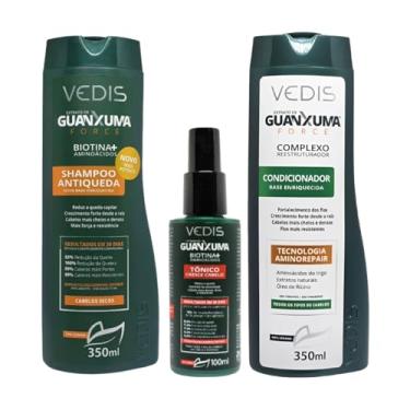 Imagem de Kit Guanxuma Shampo Para Cabelo Seco + Condicionador + Tônico Cabelos Resistentes