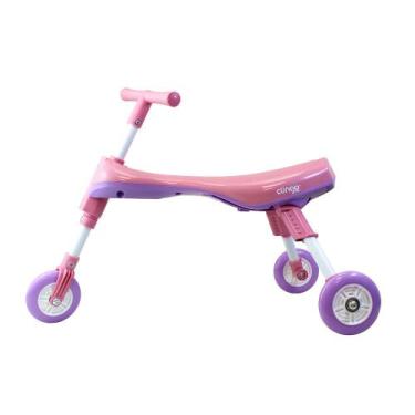 Imagem de Triciclo Infantil Dobrável Clingo Rosa/Lilás Compacto - Germanhärt