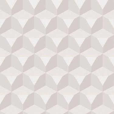 Imagem de Papel de Parede Adesivo  Cubos Bege Efeito 3D Moderno Quarto Sala de E