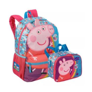 Imagem de Kit Mochila Peppa Pig com Lancheira - Rosa - Sestini