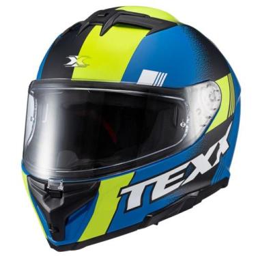 Imagem de Capacete Texx Kaiman Track, Azul/Verde, 56