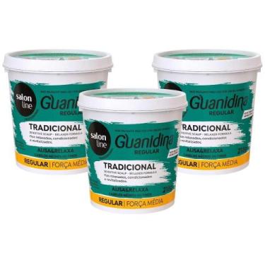 Imagem de Salon Line Guanidina Tradicional Alisa e Relaxa 3Un 218g Cd