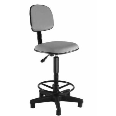 Imagem de Cadeira Caixa Alta Tecido Preto - Balcão - Portaria - Recepção - Super