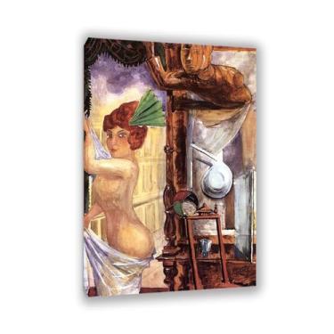 Imagem de Otto Dix Quadro de arte de parede em tela com espelho, pôsteres e impressões famosas reproduções de pinturas a óleo giclée imagens de arte para decoração de sala de estar 120 x 80 cm (47 x 31 pol