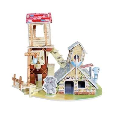 Imagem de Crianças 3D DIY Puzzle Castelo Modelo Desenho Animado Brinquedo De Pap