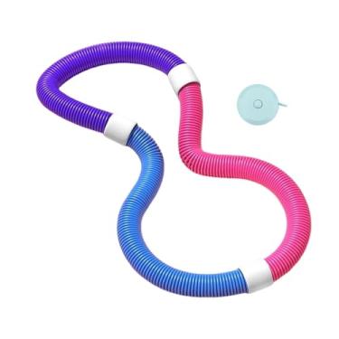 Imagem de Vaveren Aro de ginástica com mola macia, equipamento para exercícios, aro de abdômen com peso para cintura, pilates, viagens em ambientes internos, Rosa com 1.2kg