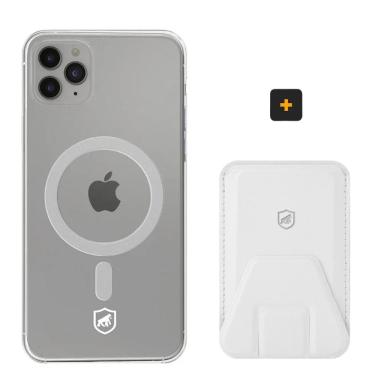 Imagem de Kit Magsafe - Capa case capinha e Carteira com Kickstand para iPhone 11 Pro Max - Gshield