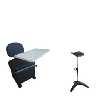 Imagem de Kit Manicure Cirandinha + Suporte De Perna ( Tripé) Preto - Bueno Cade