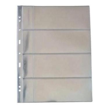 Imagem de Kit 10 Folhas Plástico Cédula Acetato /Mingt 4 Divisões - 3Bzn
