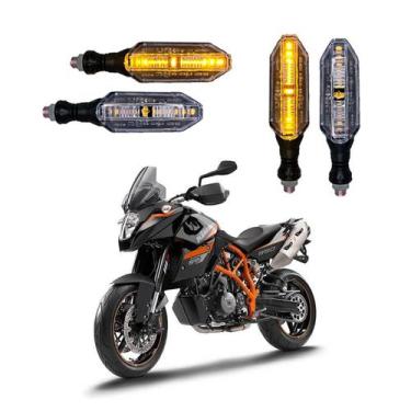 Imagem de KIT 4 Setas Esportivas Pisca de Led Modelo P26 Para Moto KTM SUPERMOTO