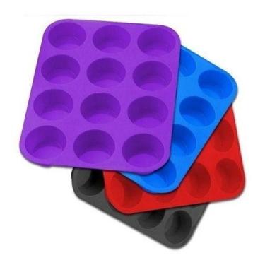 Imagem de Forma Cupcake Silicone 12 Cavidades Petit Gateau Empada - Salatigas, P