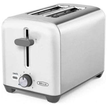 Imagem de Torradeira Elétrica 2 Fatias com 6 Níveis de Tostagem e Bandeja de Migalhas Removível, 110V 750W, BELLA, Branca