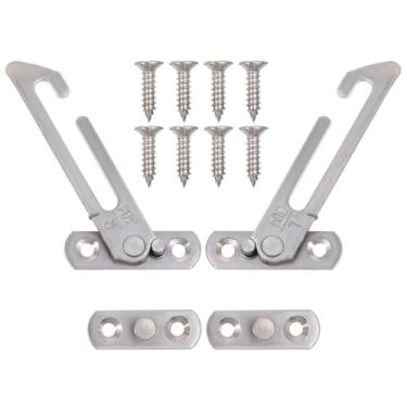 Imagem de UKCOCO 1 Conjunto Limitador de Janela: Trava de Segurança de Aço Inoxidável para Abertura E Controle Deslizante - Travas Restritivas para Design Deslizante à Prova de Crianças