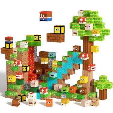 Imagem de Blocos de construção magnéticos GoBidex Magwonder Cave World 100PC