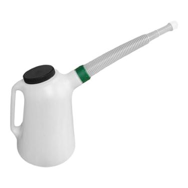 Imagem de KiBcsLic Jarro medidor de óleo, recipiente de óleo à prova de vazamentos, ergonômico, fácil de usar, resistente com bico longo para veículos, carros e, 5l 30cm X 19cm