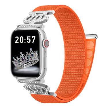 Imagem de Pulseiras de nylon compatíveis com Apple Watch série 10/9/8/7/6/5/4/3/2/1/SE de 38 mm, 40 mm, 41 mm, 42 mm, 45 mm, 46 mm, 49 mm, 40 mm, 40 mm, 40 mm, 40 mm, 41 mm, 41 mm, 41 mm, 42 mm, 44 mm, 4 e 2 e