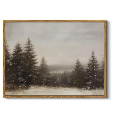 Imagem de Arte de parede em Simsea Pine Tree Forest Winter 30x40 cm - InSimSea