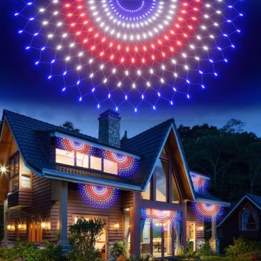 Imagem de Pacote com 3 luzes de corda da Leisure World, 150 LED, bandeira dos EU