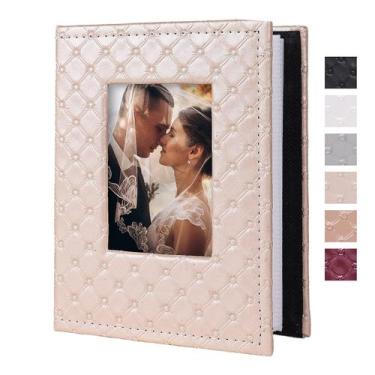 Imagem de Álbum de fotos RECUTMS 4x6, 100 bolsos, couro PU rosa