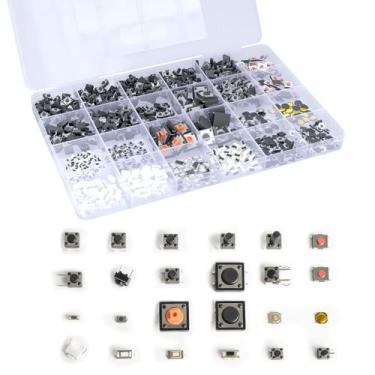 Imagem de Kit de sortimento QTEATAK 620 unidades de 24 valores Micro Momentary T