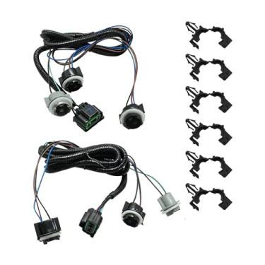 Imagem de Taruimoo Conjunto de chicote de fiação de luz traseira LH & RH com braçadeiras serve para Chevrolet Silverado 2007-2014 e GMC 2008-2014 Substituir 15824514 15824515