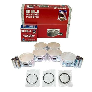 Imagem de DNJ Kit de pistão e anel PRK137 para Hyundai Kia Optima Santa Fe Sonata Tiburon Tucson 2,7L V6 DOHC 24V naturalmente aspirado