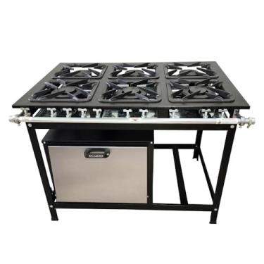 Imagem de Fogão 6 Bocas Cefaz com Forno Linha Gold Baixa Pressão CFZG-135