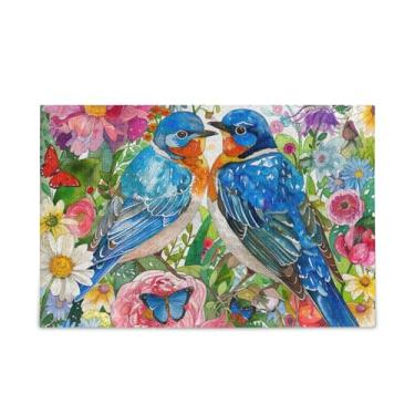 Imagem de WELLDAY Quebra-cabeça belos pássaros 500 peças grande jogo de arte para adultos adolescentes