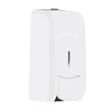 Imagem de Dispenser de Parede Nobre 800ml | Para Álcool Gel e Sabonete Líquido | Acionamento Manual | Linha New Classic Preto/Branco